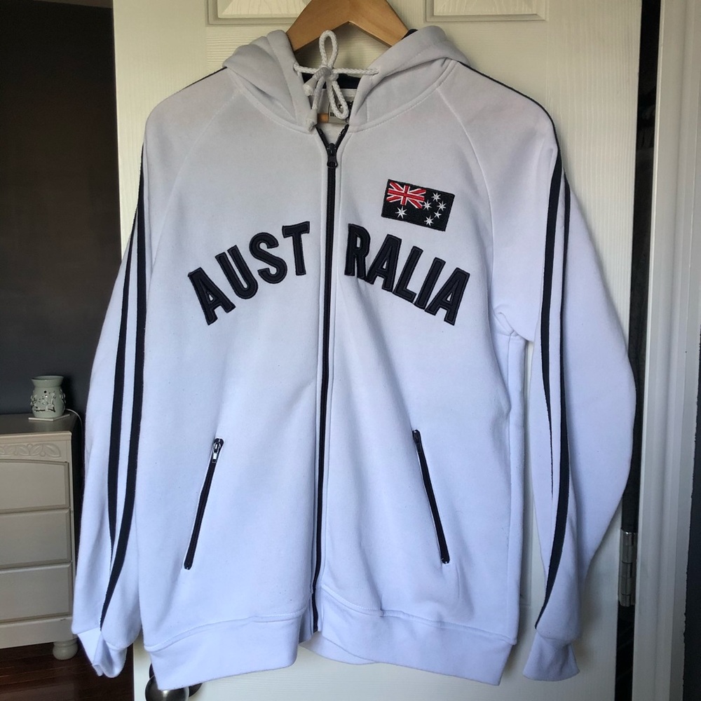 White Australia Full Zip Hoodie